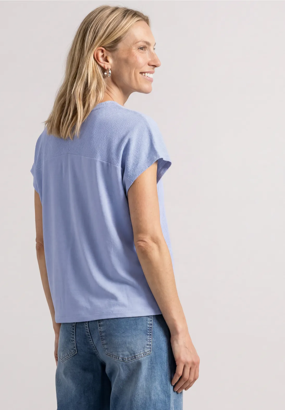 Street One Strukturmix Shirt - Cashmere Blue