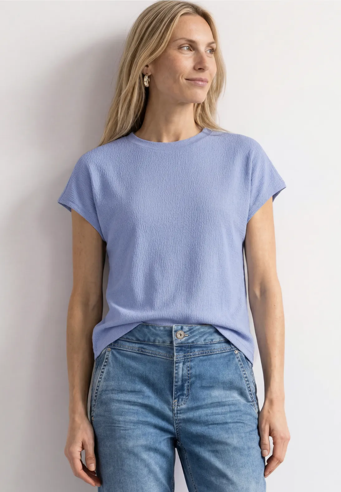 Street One Strukturmix Shirt - Cashmere Blue