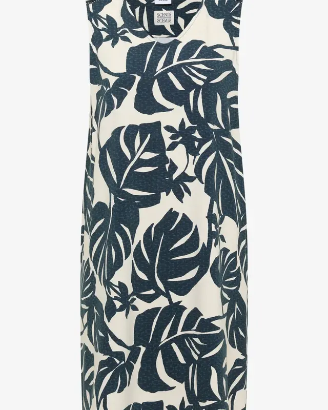 Cecil Jersey Dress with Print - Palm Breeze Green