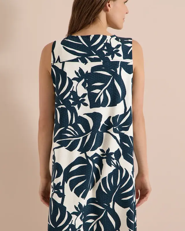 Cecil Jersey Jurk met Print - Palm Breeze Green