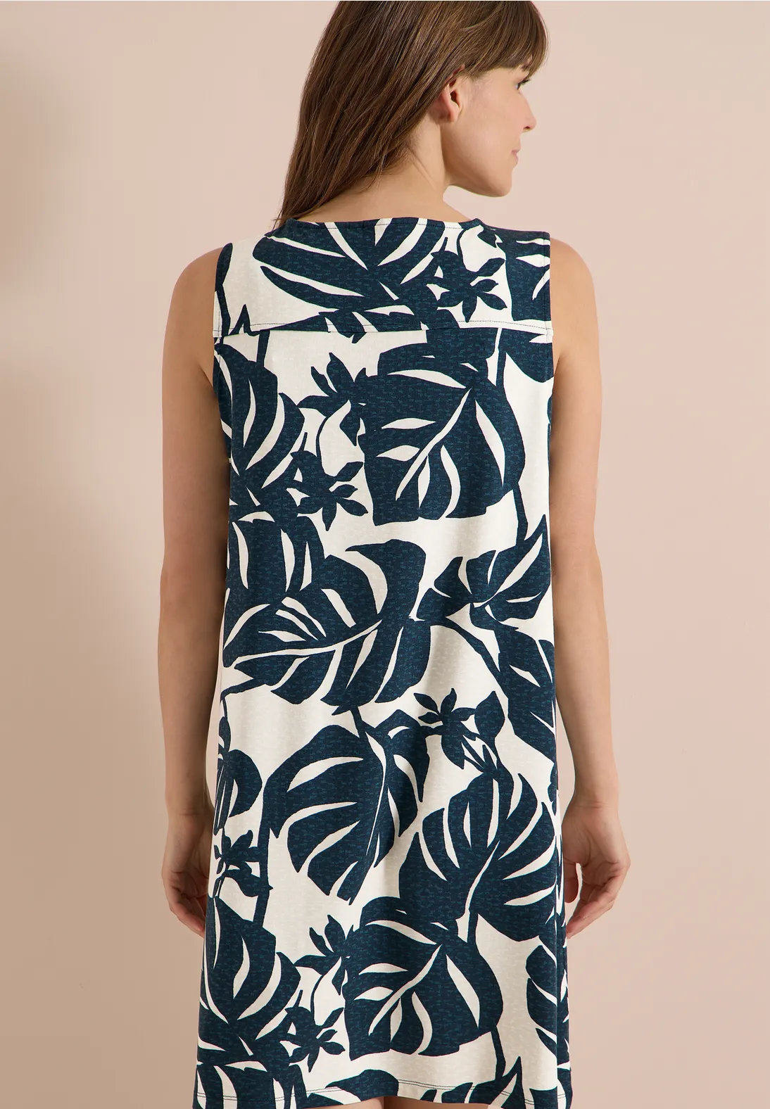 Cecil Jersey Jurk met Print - Palm Breeze Green
