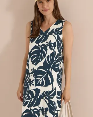 Cecil Jersey Kleid mit Print - Palm Breeze Green