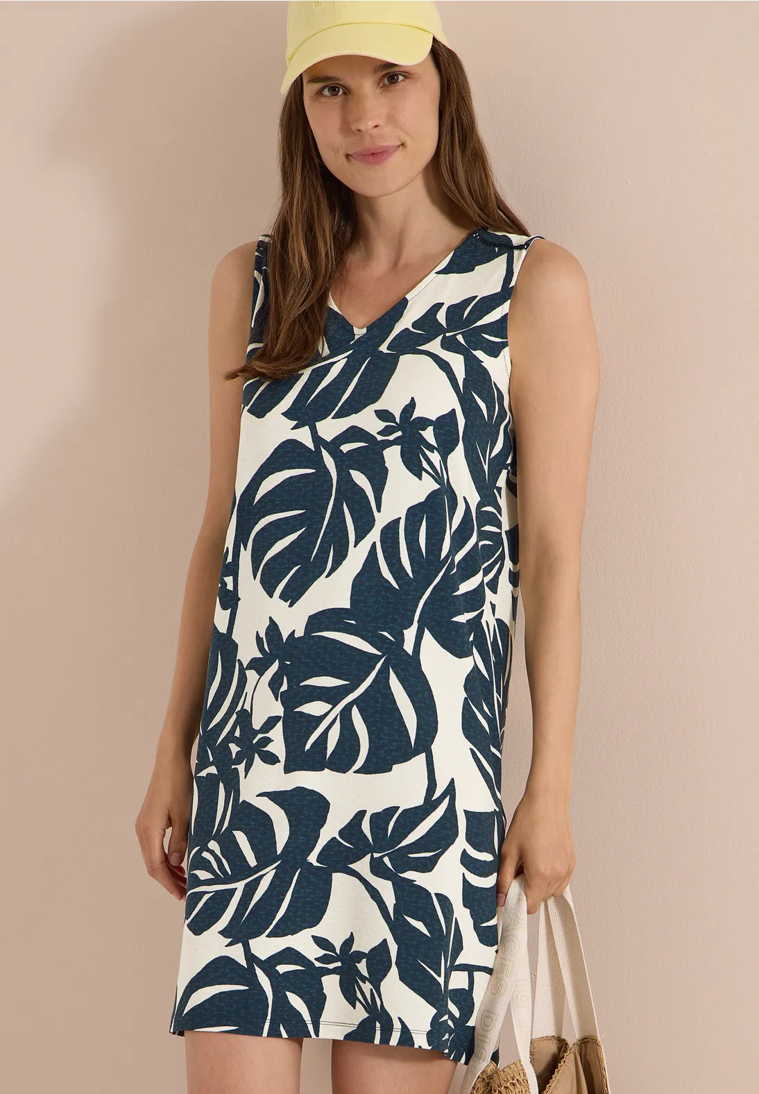 Cecil Jersey Jurk met Print - Palm Breeze Green