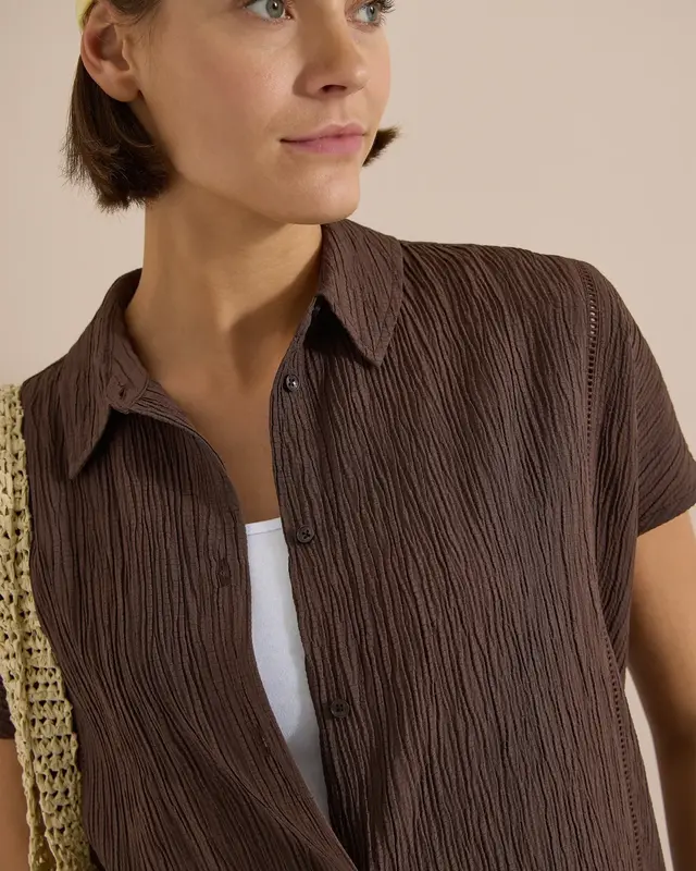 Cecil Overhemdblouse - Brown Cacao