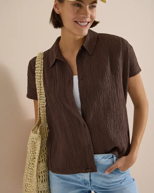 Cecil Overhemdblouse - Brown Cacao