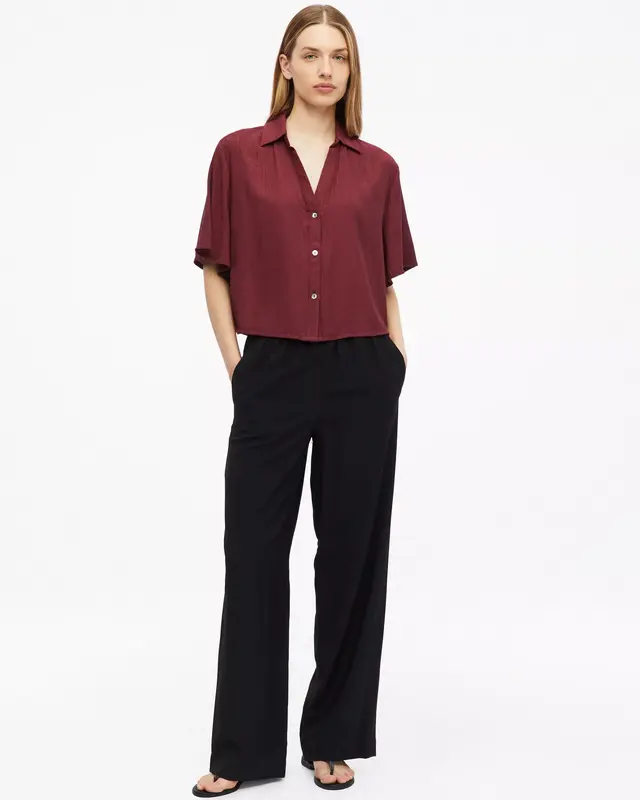 S. Oliver Boxy Blouse - Bordeaux