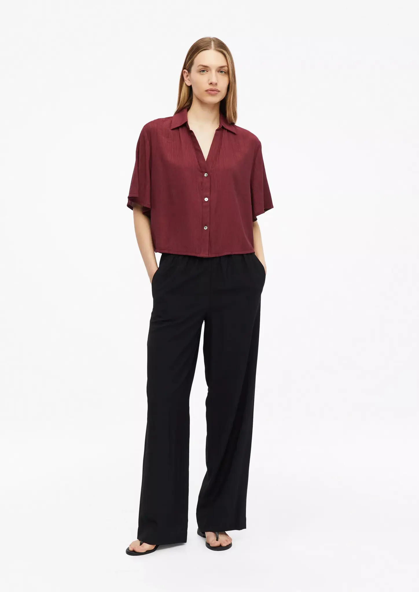 S. Oliver Boxy Bluse - Bordeaux