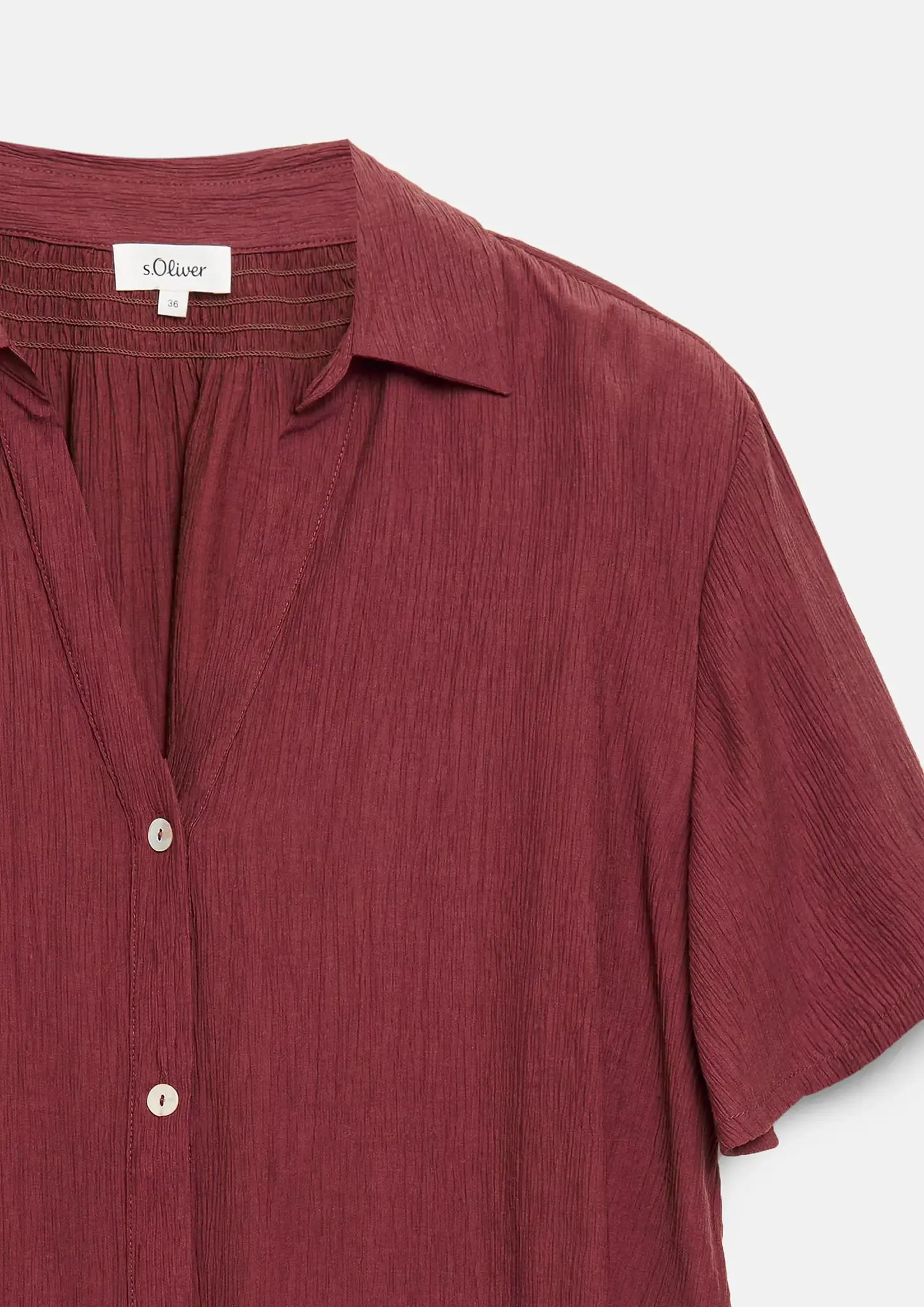 S. Oliver Boxy Blouse - Bordeaux