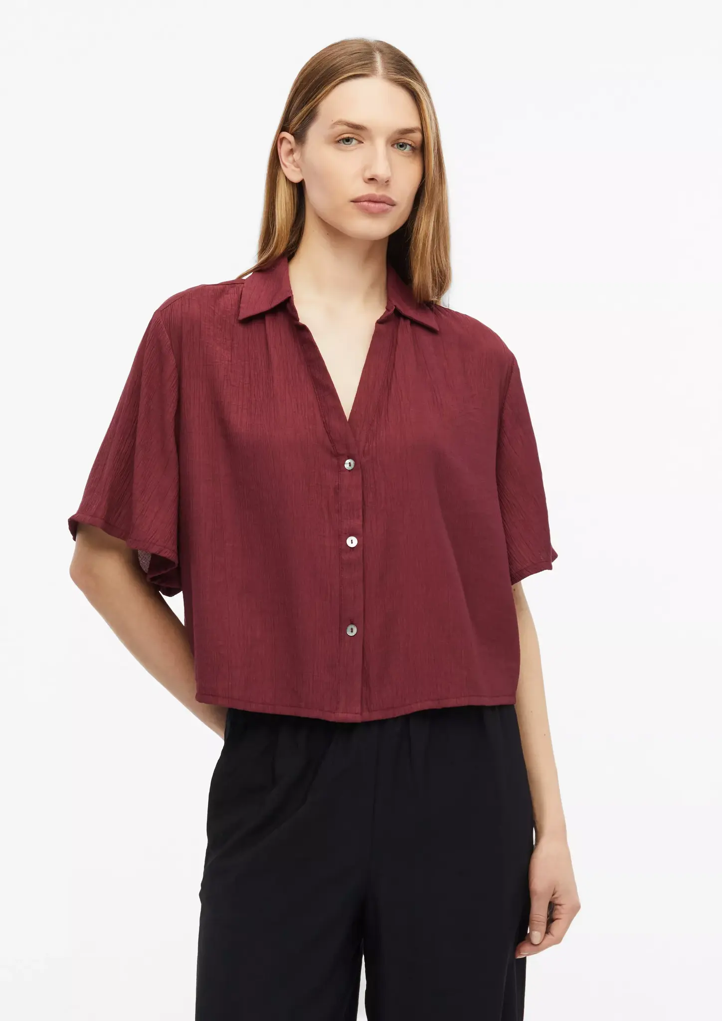 S. Oliver Boxy Bluse - Bordeaux