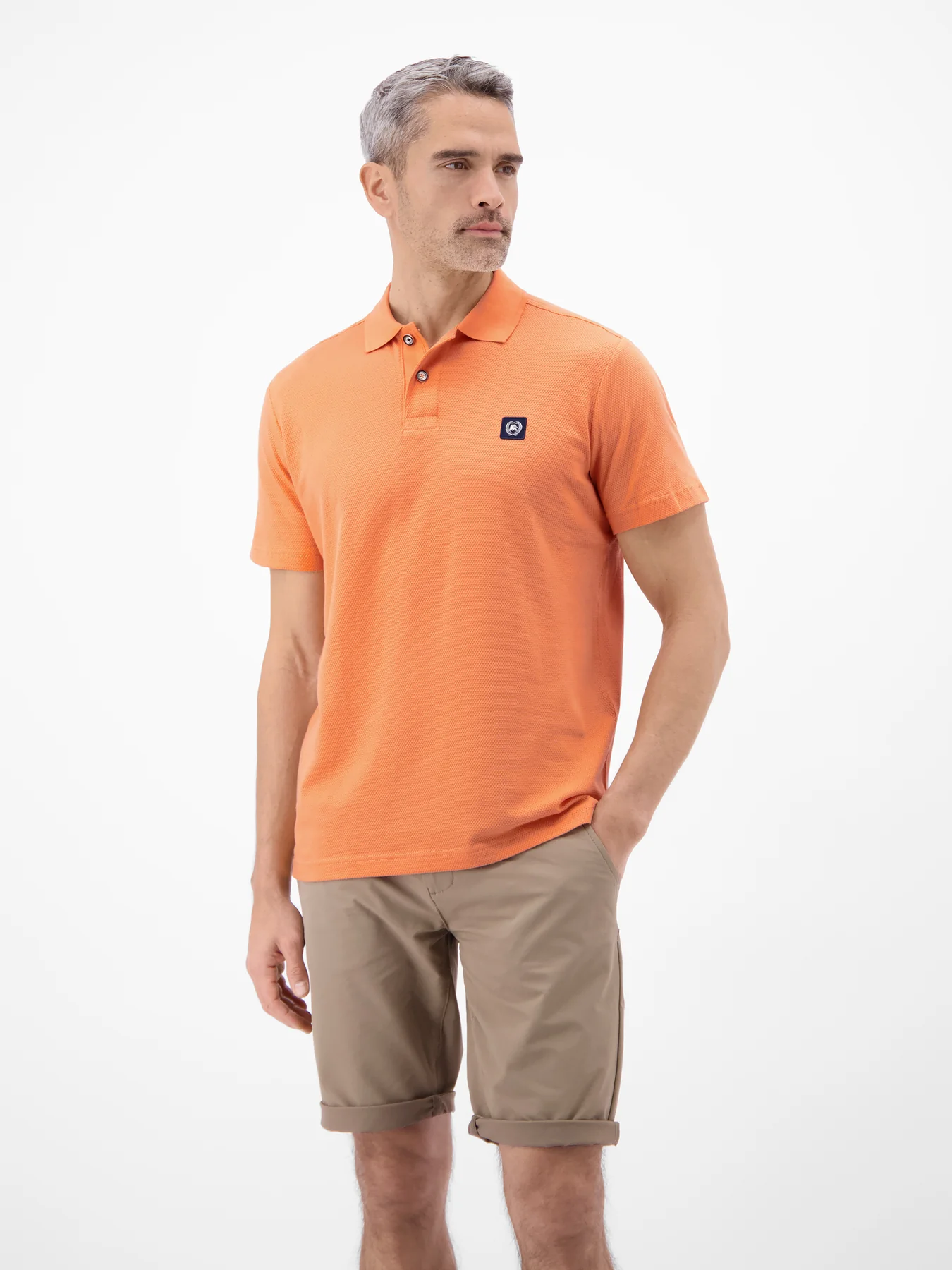 Lerros Cotton Poloshirt - Pale Papaya