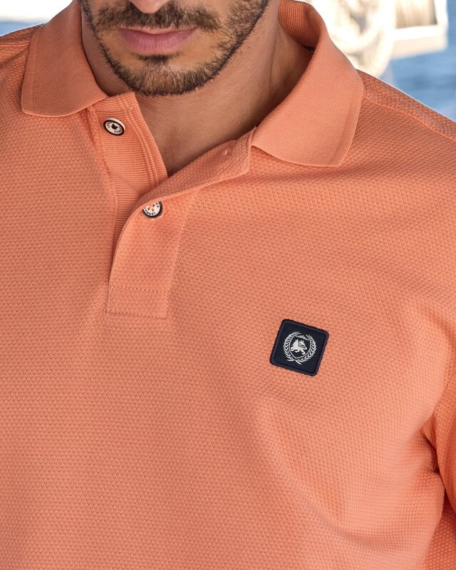 Lerros Katoenen Poloshirt - Pale Papaya