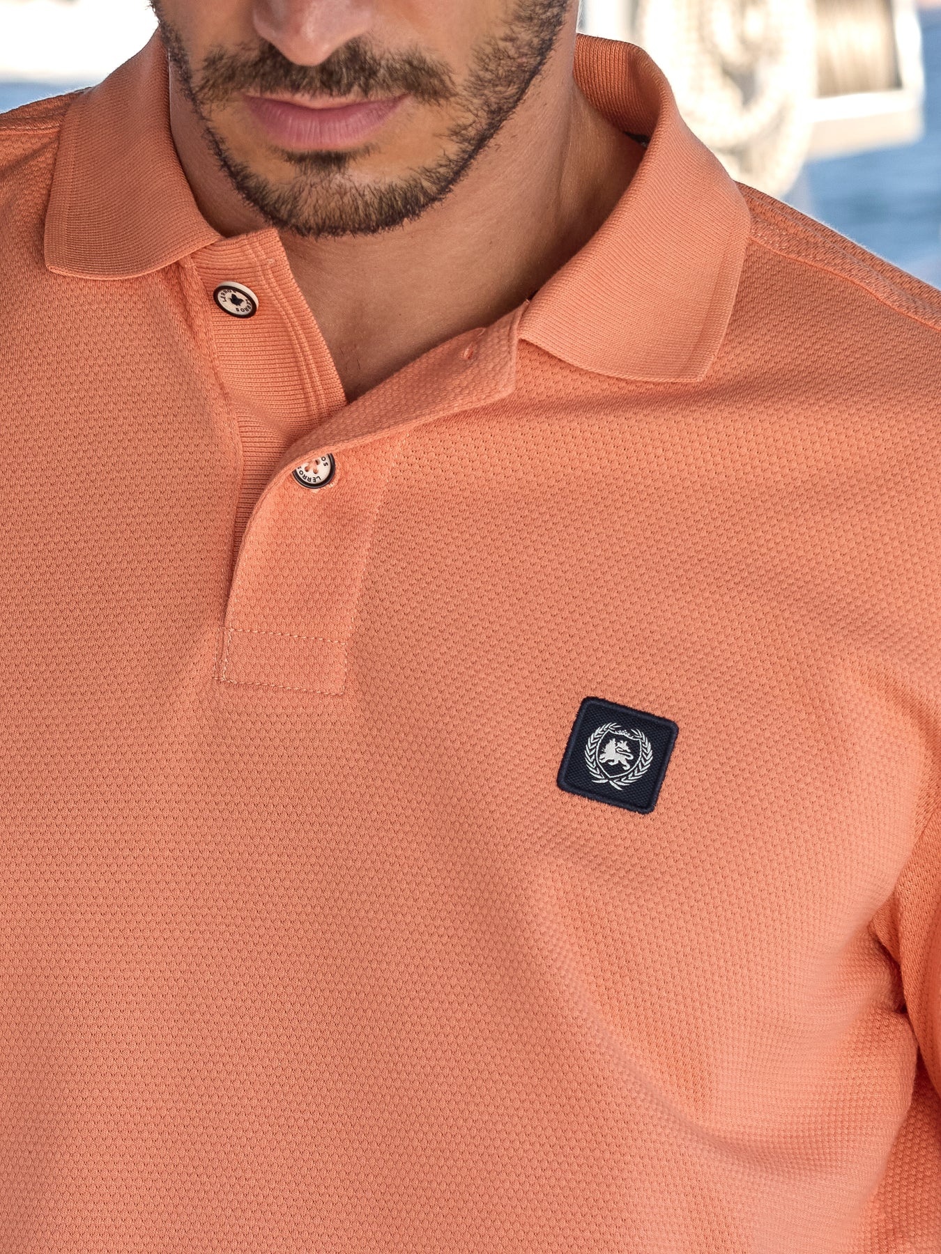 Lerros Katoenen Poloshirt - Pale Papaya
