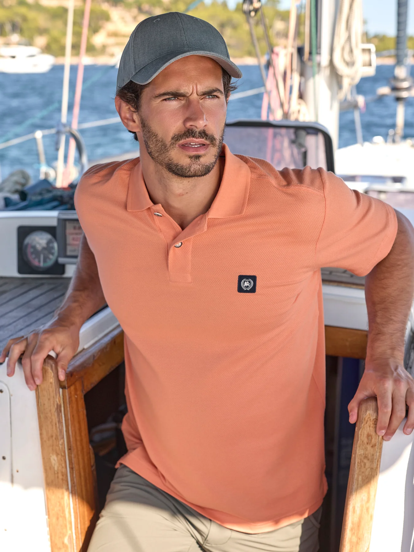 Lerros Katoenen Poloshirt - Pale Papaya