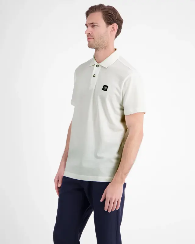 Lerros Katoenen Poloshirt - Broken White