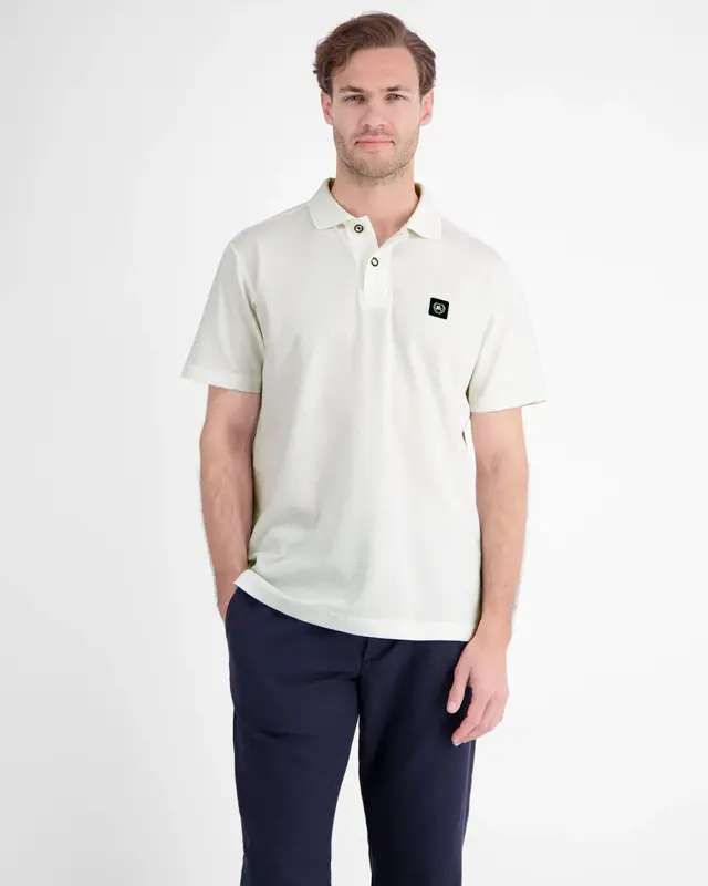 Lerros Katoenen Poloshirt - Broken White