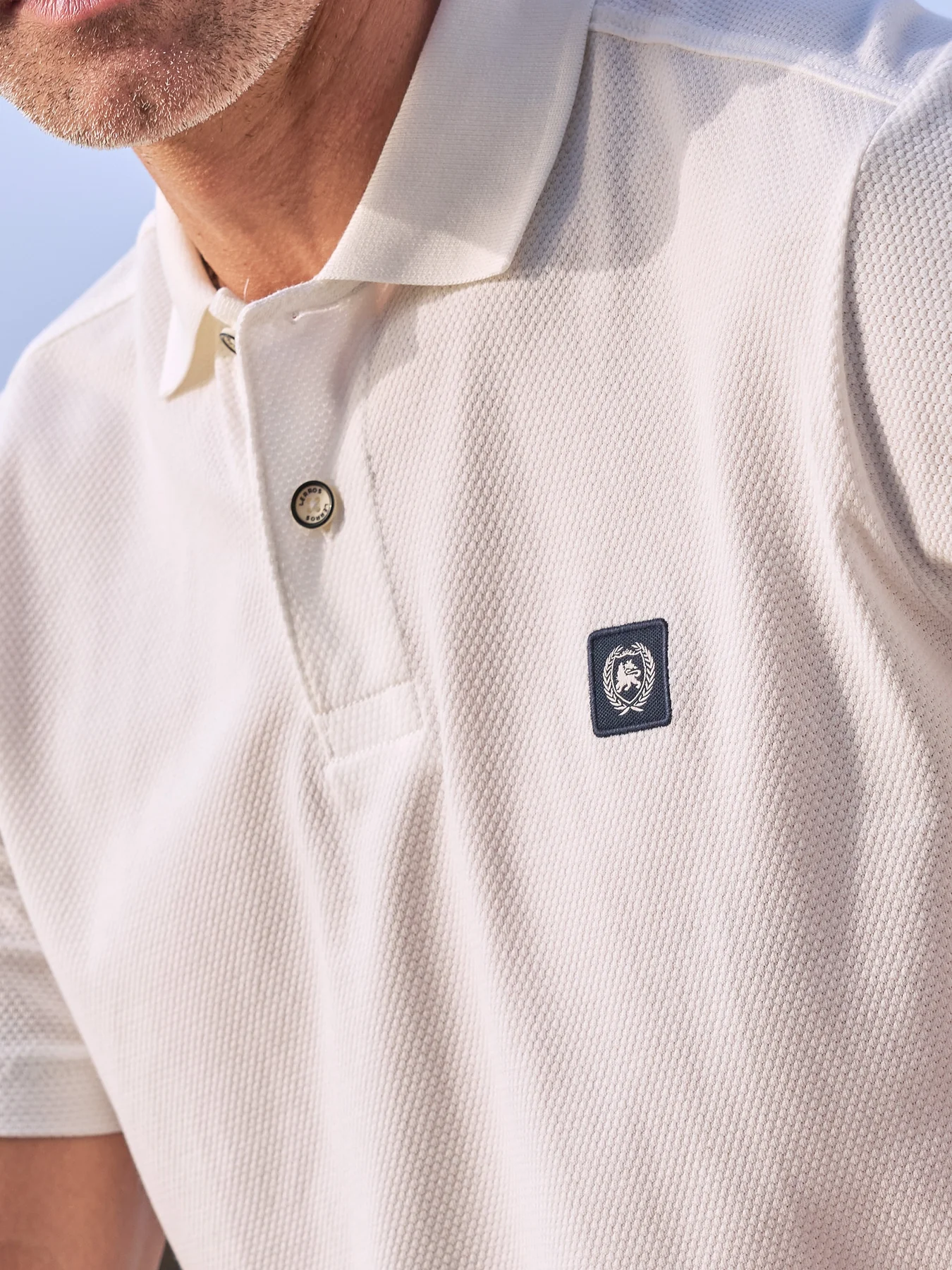 Lerros Cotton Poloshirt - Broken White