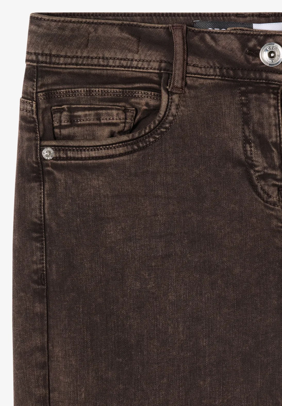 Cecil High Waist 7/8-Jeans Neele - Brown Cacao