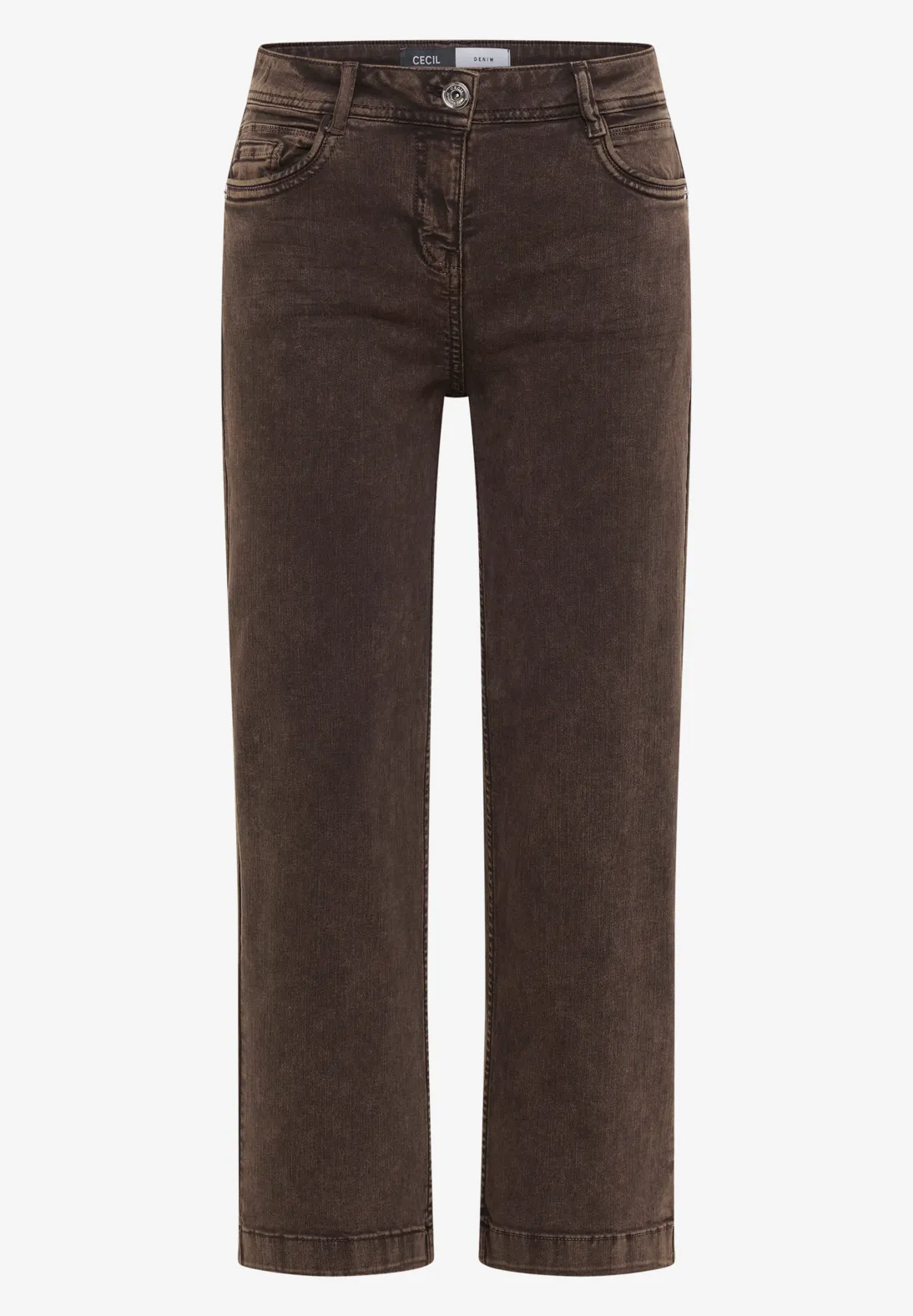 Cecil High Waist 7/8-Jeans Neele - Brown Cacao