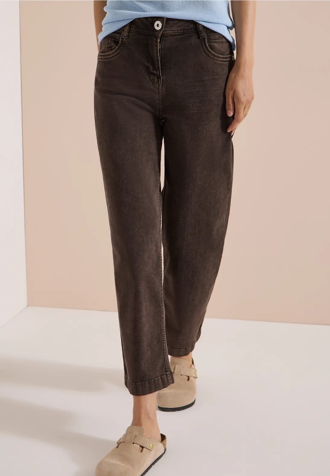 Cecil High Waist 7/8-Jeans Neele - Brown Cacao