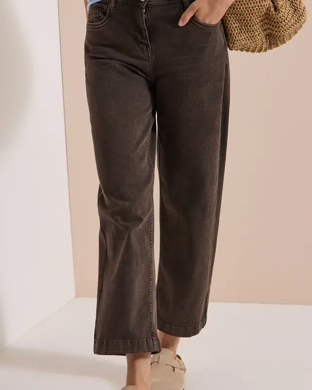 Cecil High Waist 7/8-Jeans Neele - Brown Cacao