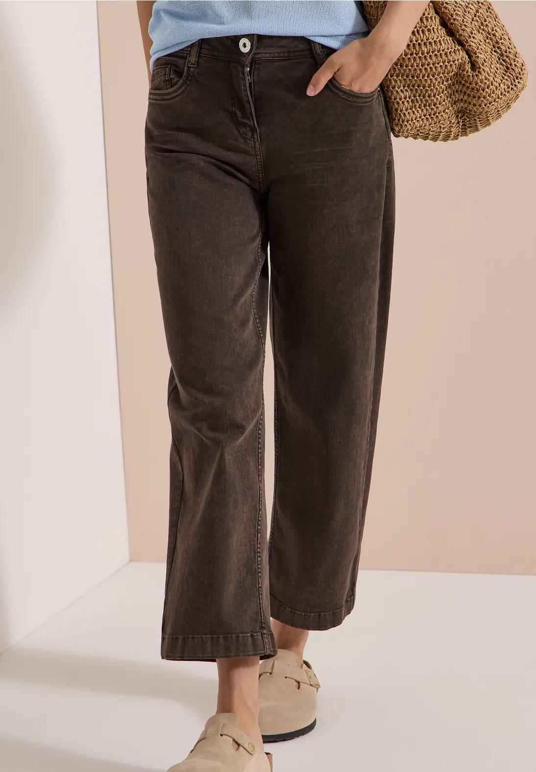 Cecil High Waist 7/8-Jeans Neele - Brown Cacao