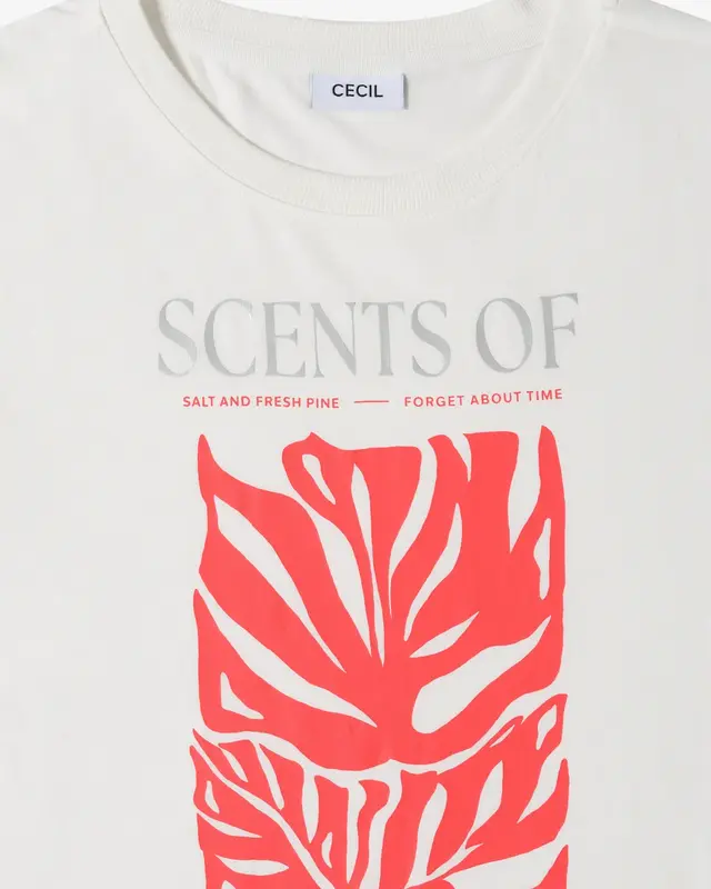 Cecil Shirt with Frontprint - Vanilla White