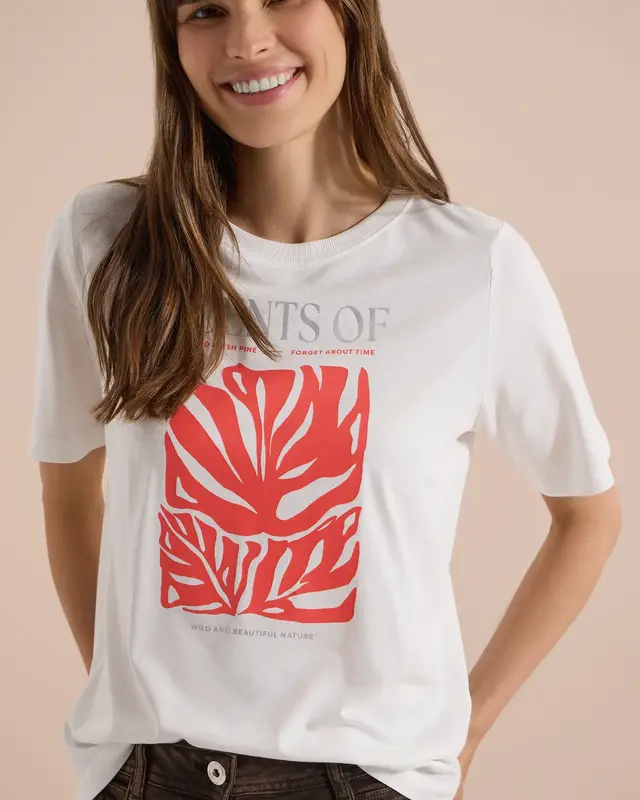 Cecil Shirt with Frontprint - Vanilla White
