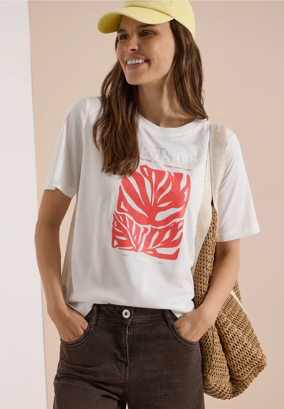 Cecil Shirt met Frontprint - Vanilla White