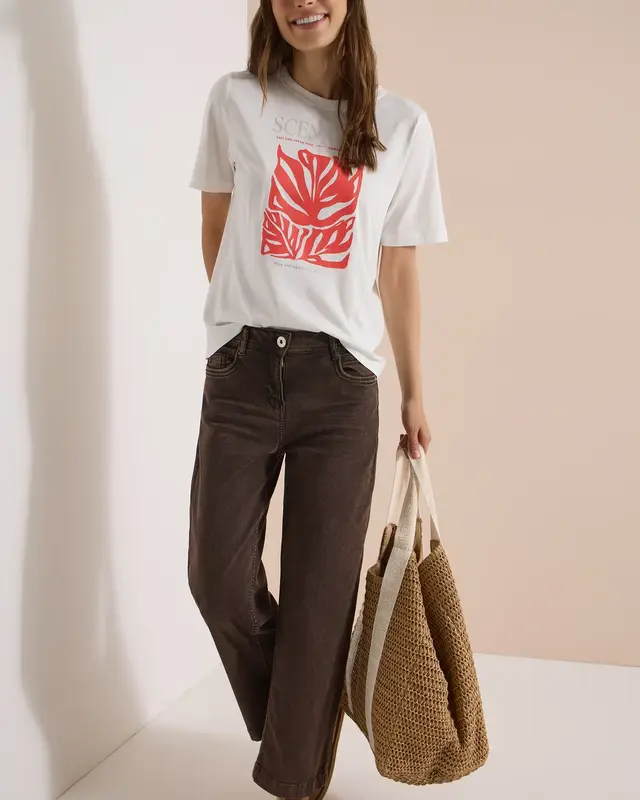 Cecil Shirt with Frontprint - Vanilla White