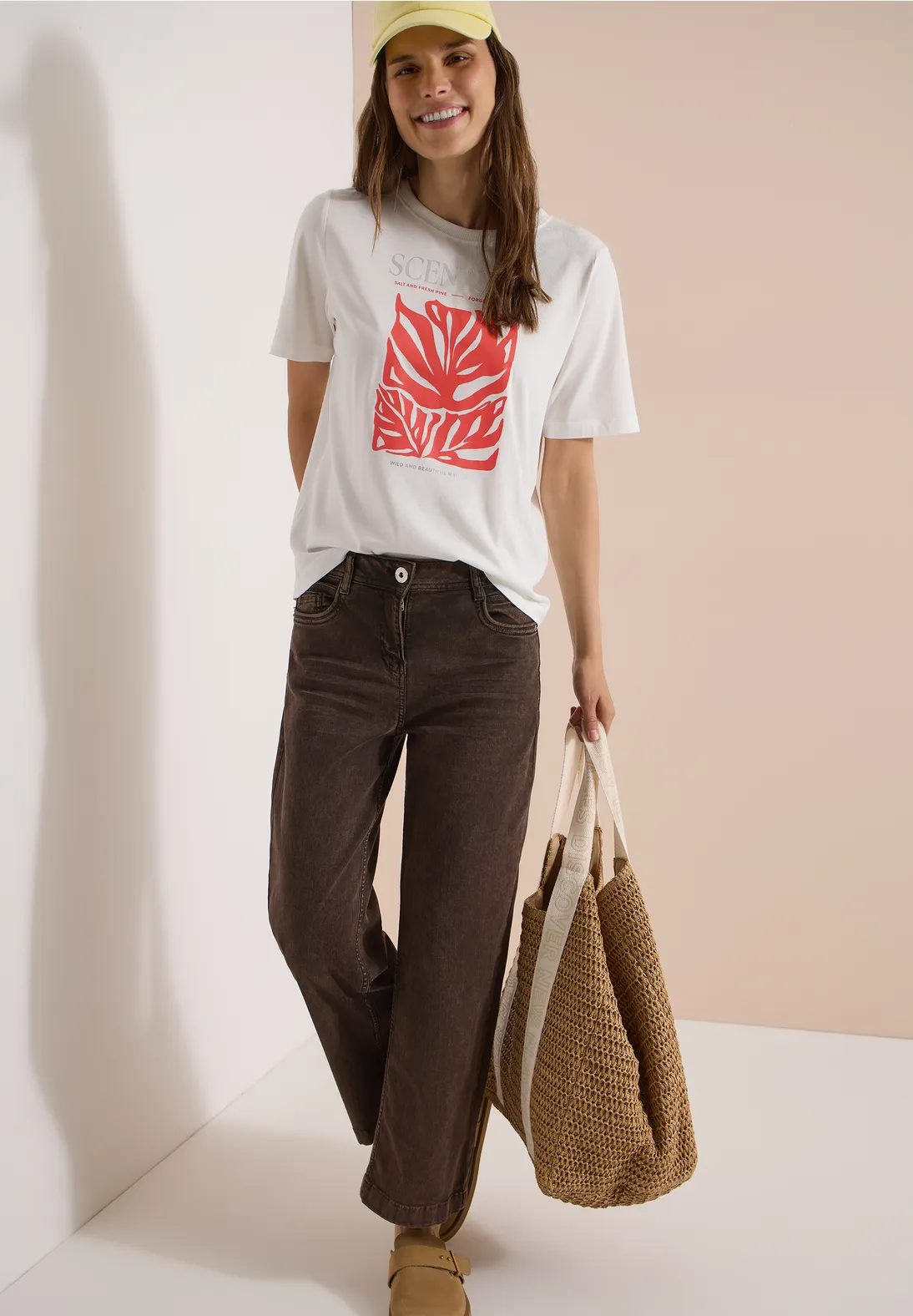 Cecil Shirt mit Frontprint - Vanilla White