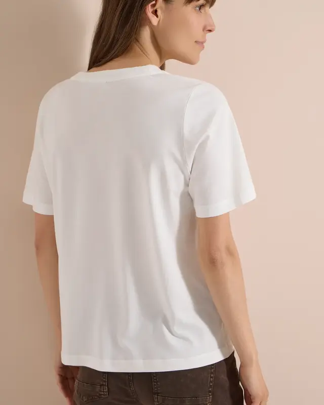 Cecil Shirt mit Frontprint - Vanilla White