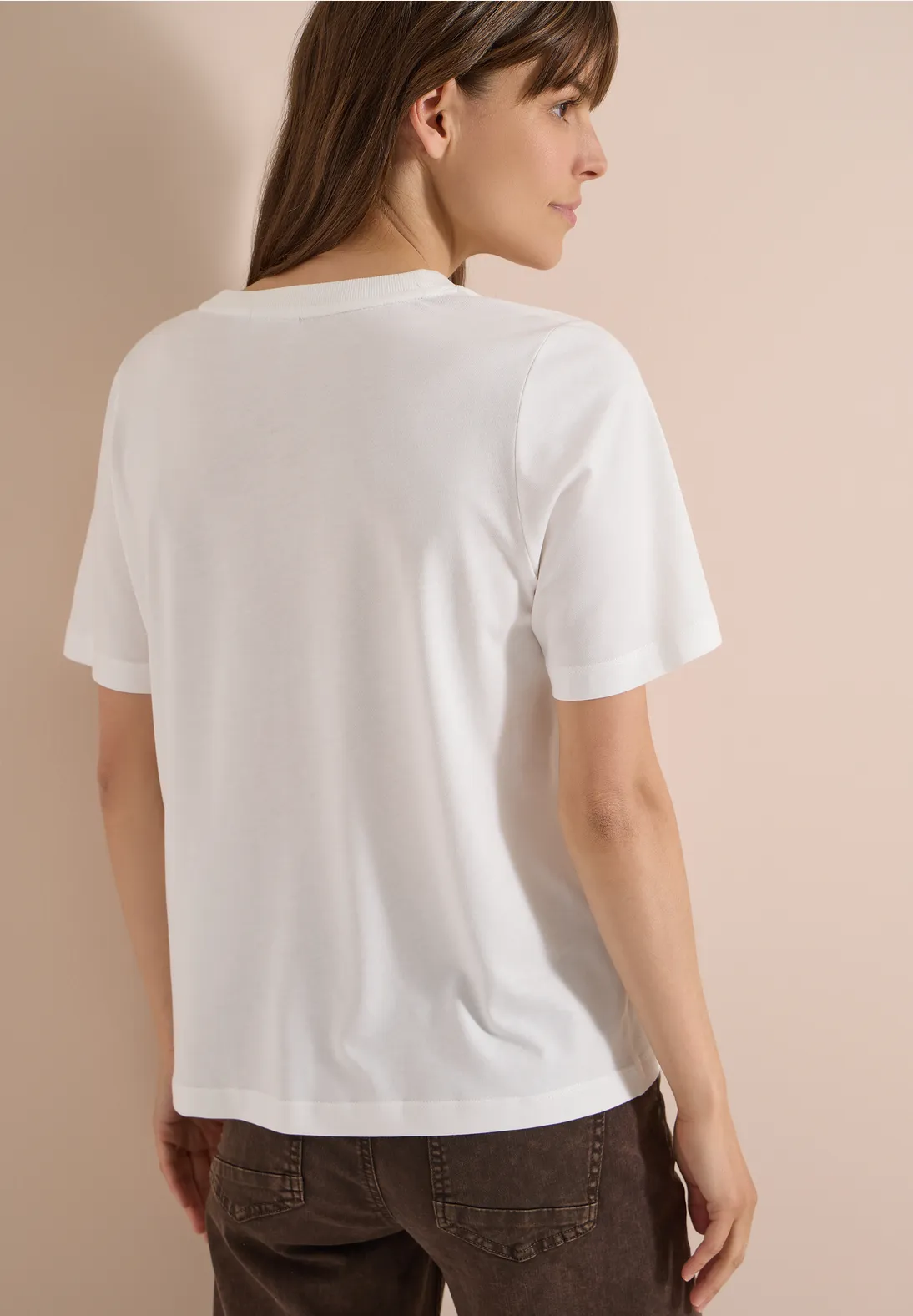 Cecil Shirt met Frontprint - Vanilla White