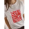 Shirt met Frontprint - Vanilla White