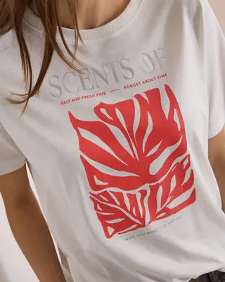 Cecil Shirt with Frontprint - Vanilla White