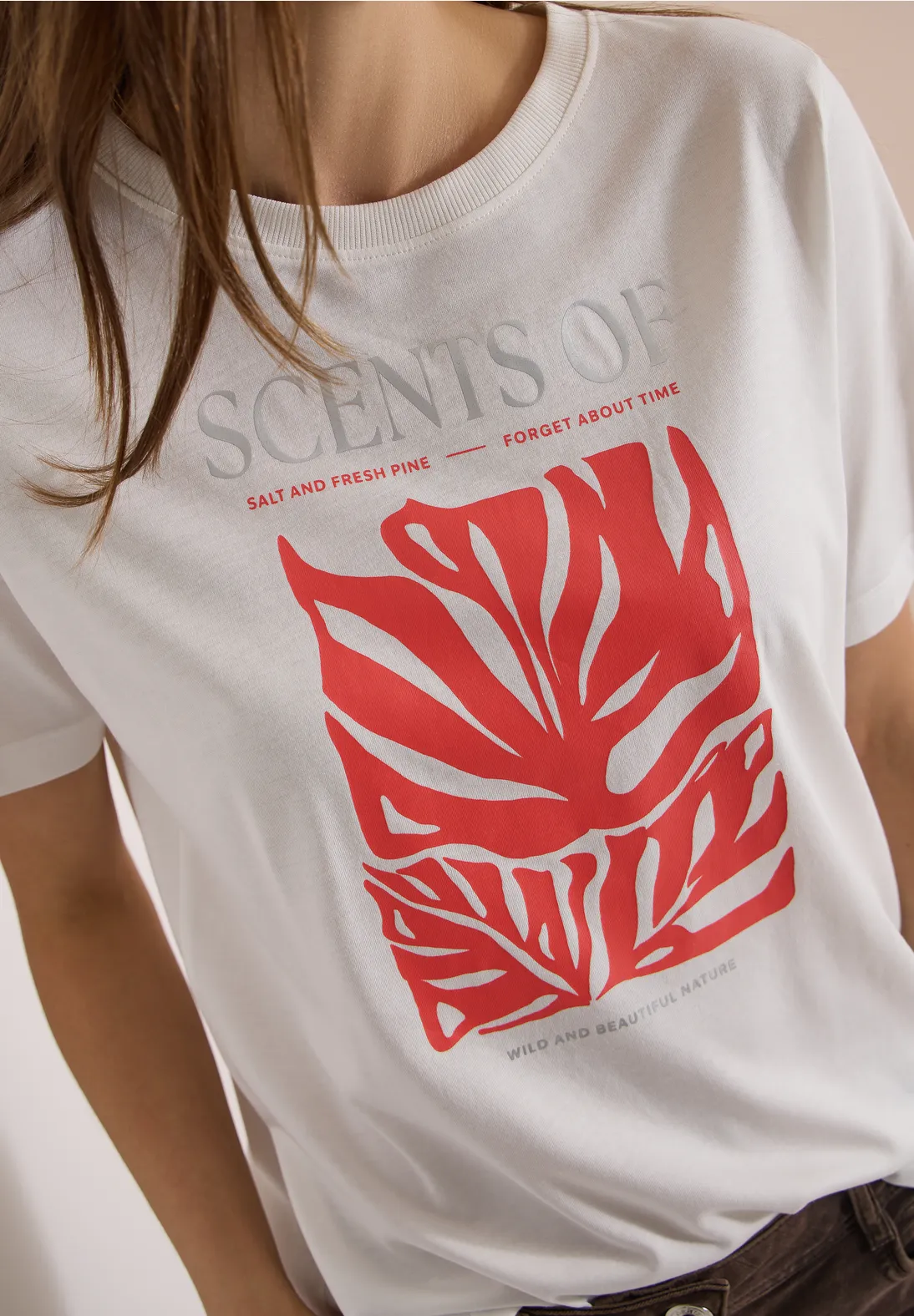 Cecil Shirt mit Frontprint - Vanilla White