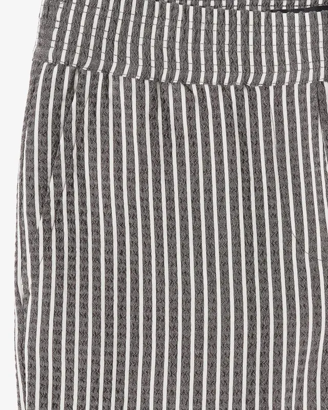 Cecil Wide Leg Seersucker Broek Neele - Brown Cacao