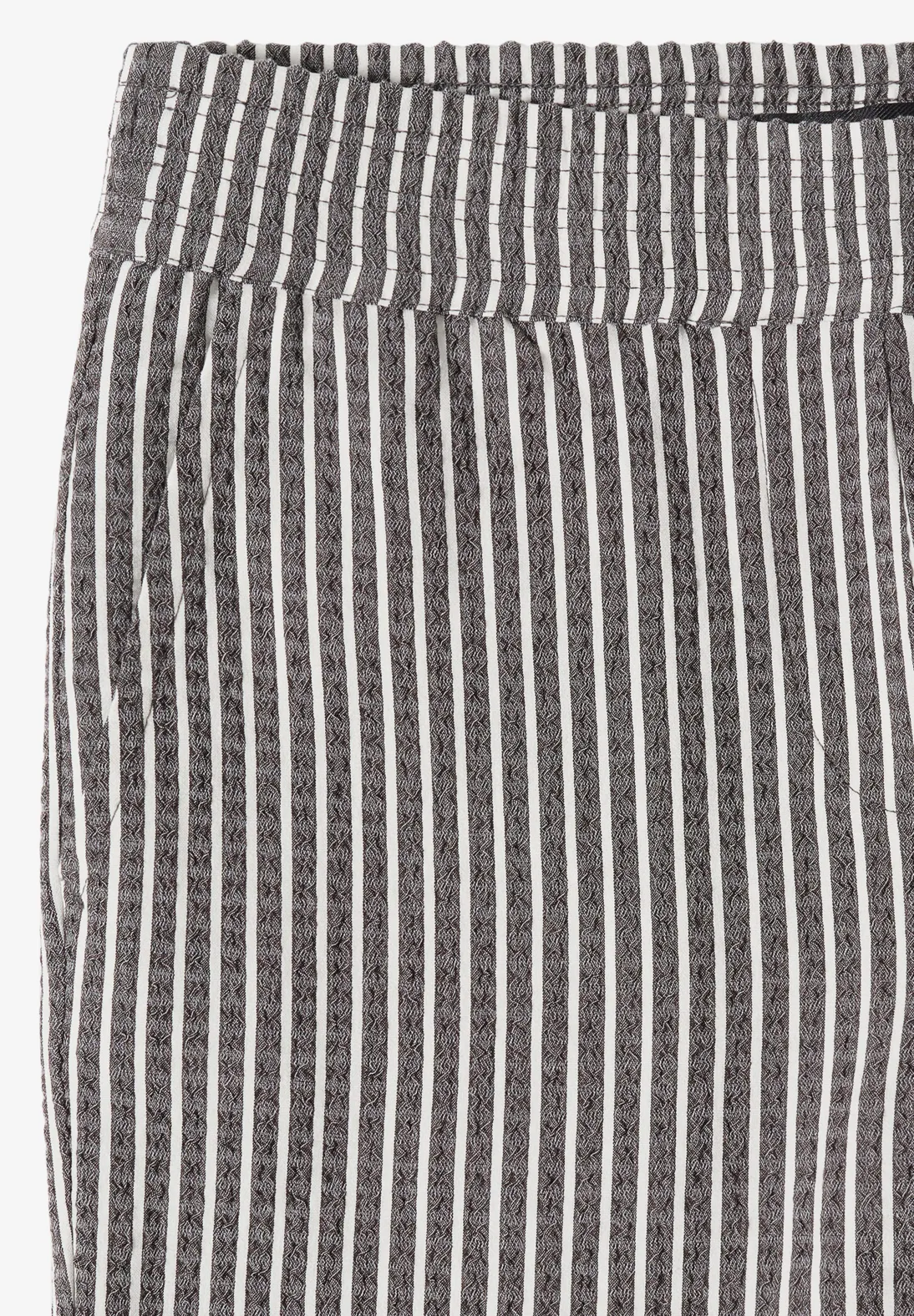Cecil Wide Leg Seersucker Hose Neele - Brown Cacao