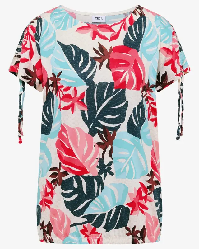 Cecil Shirt mit Print - Light Alabaster White