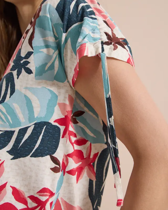 Cecil Shirt met Print - Light Alabaster White