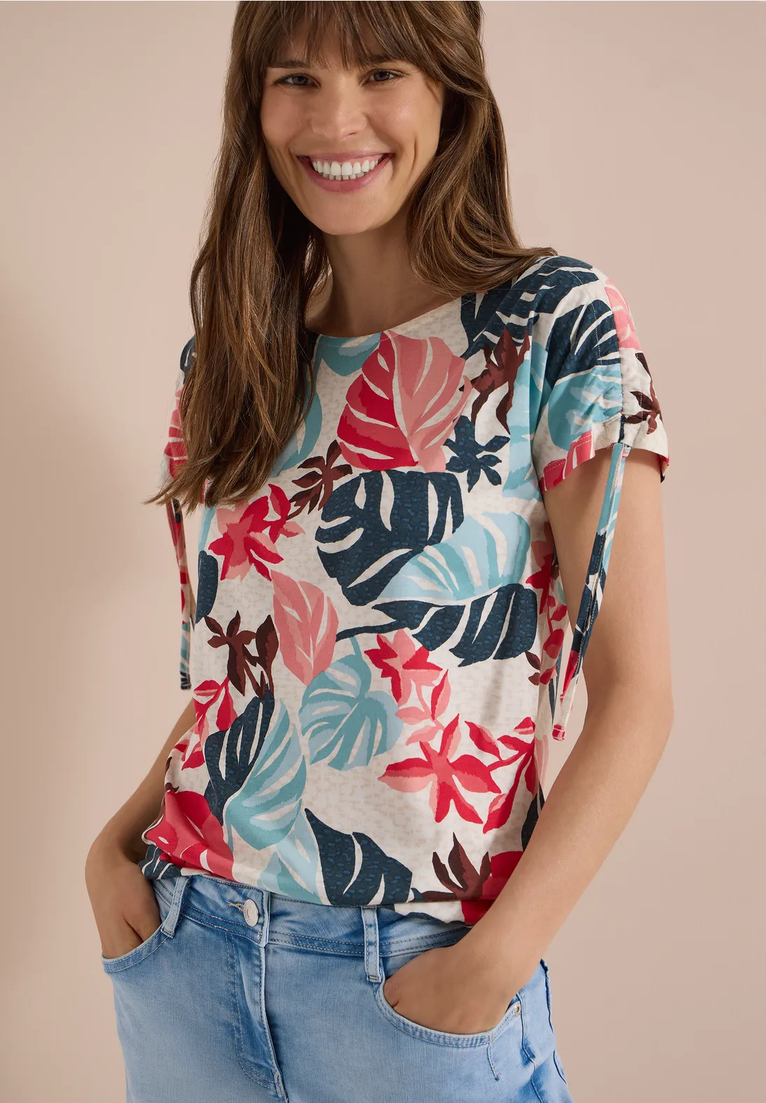 Cecil Shirt mit Print - Light Alabaster White