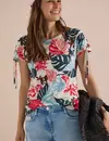 Cecil Shirt met Print - Light Alabaster White