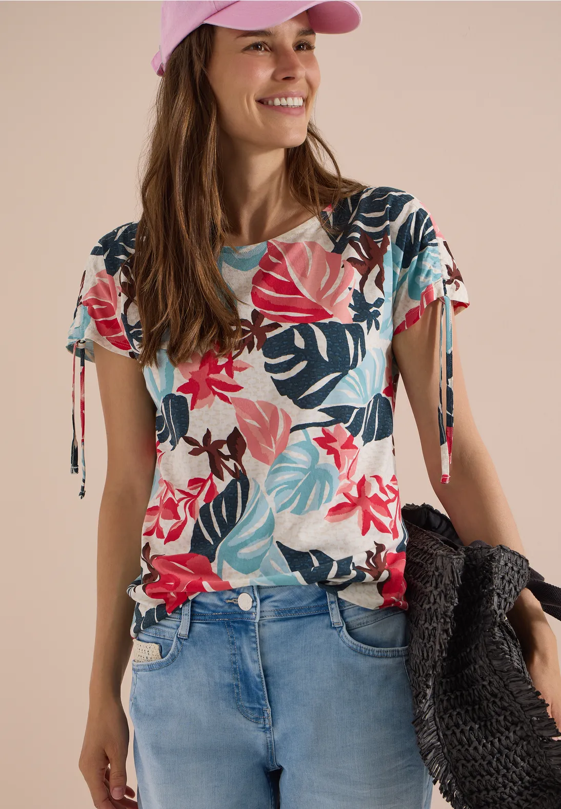 Cecil Shirt met Print - Light Alabaster White