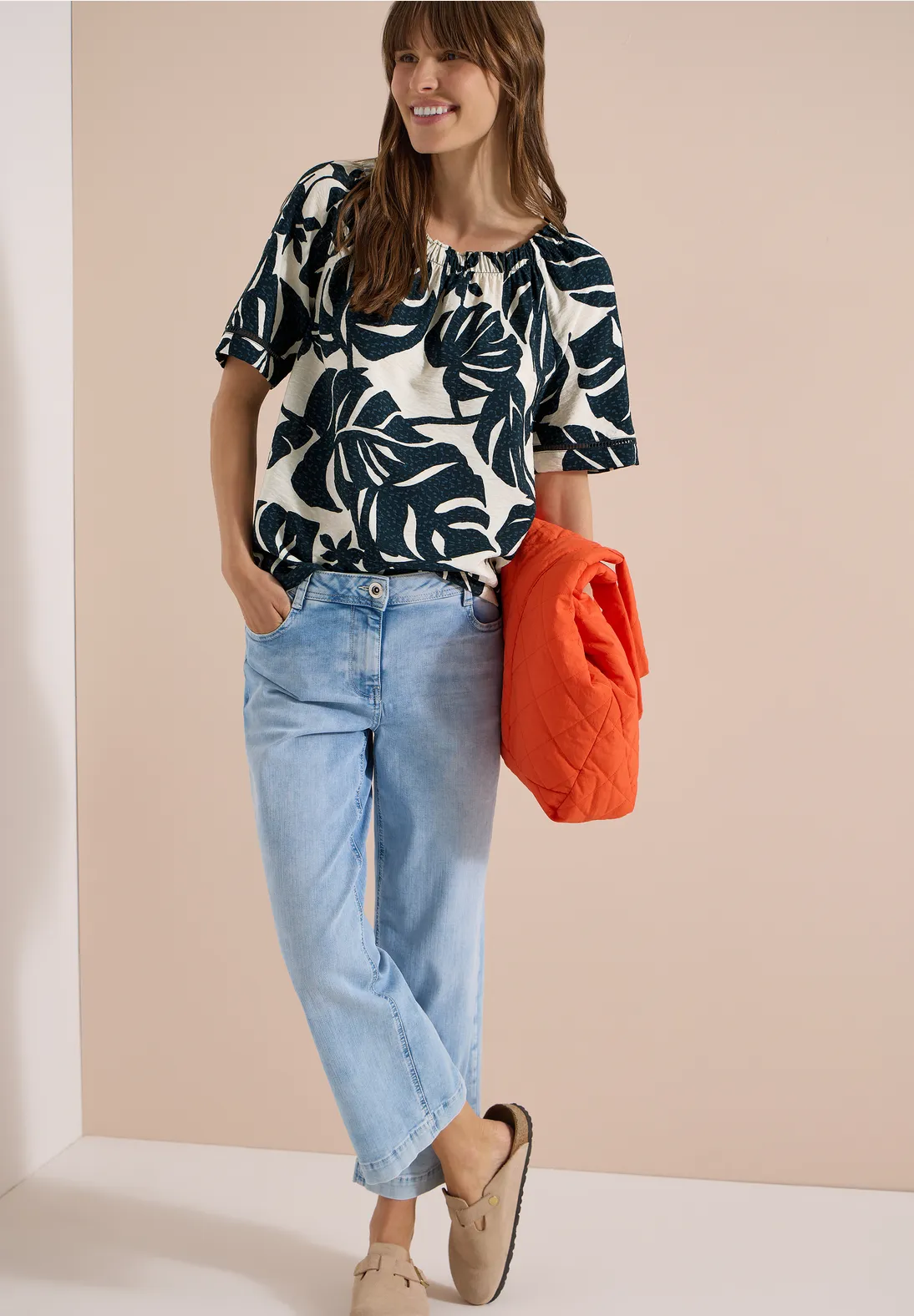 Cecil Carmen Bluse - Palm Breeze Green