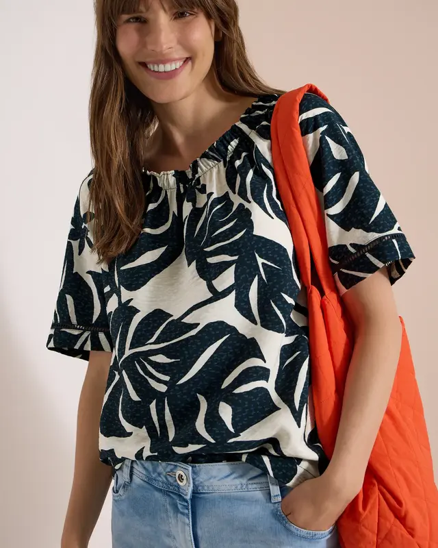 Cecil Carmen Bluse - Palm Breeze Green