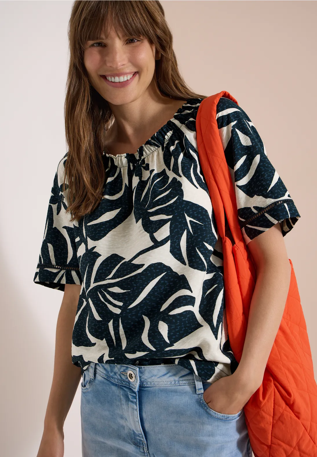 Cecil Carmen Bluse - Palm Breeze Green