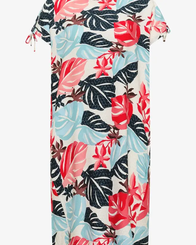 Cecil Print Jurk - Light Alabaster White