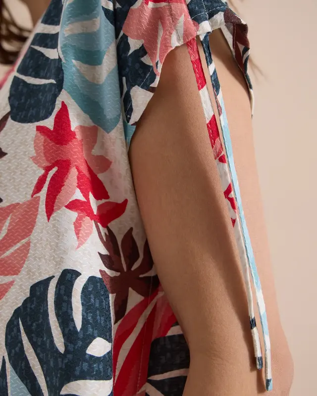Cecil Print Dress - Light Alabaster White
