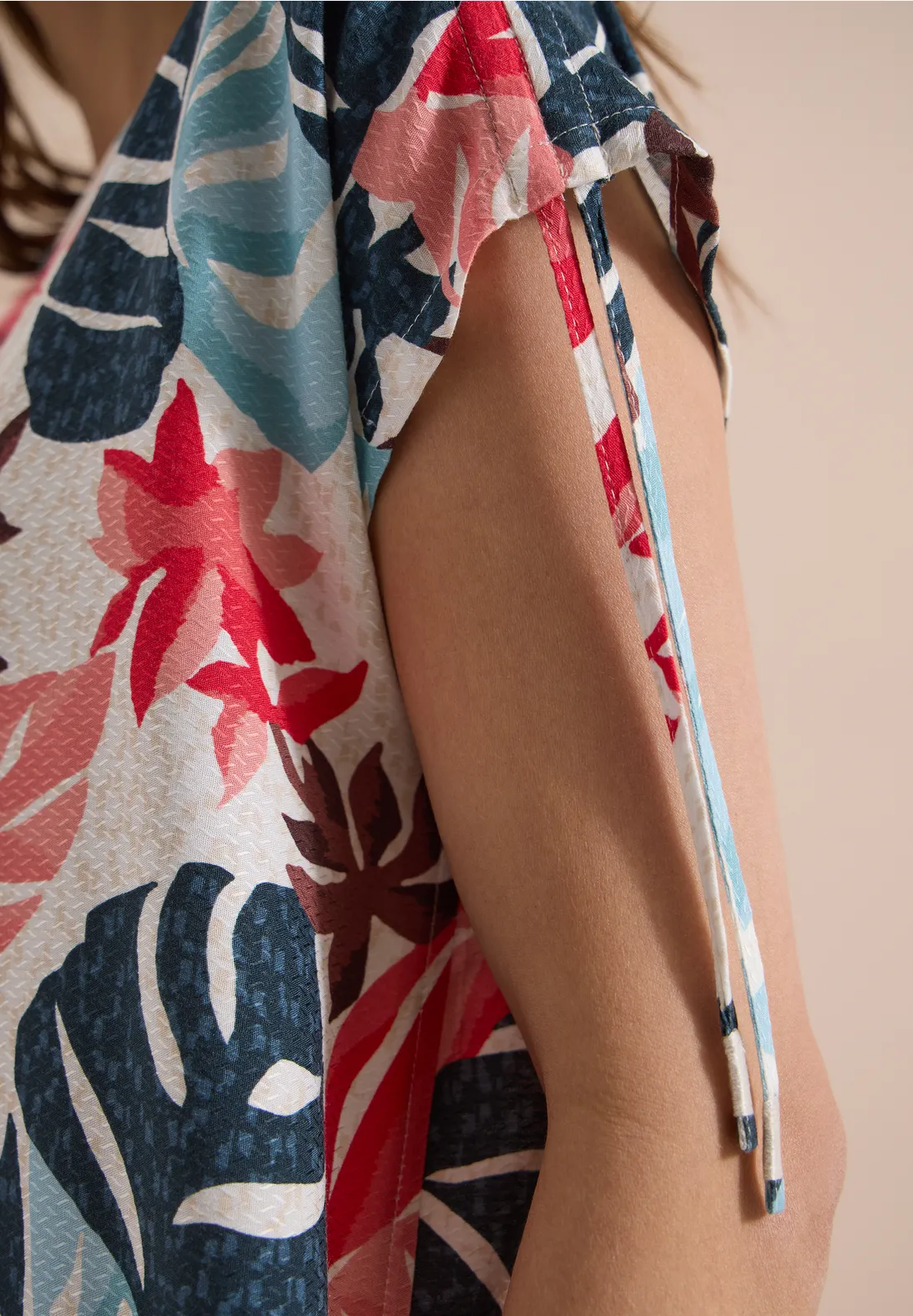 Cecil Print Dress - Light Alabaster White