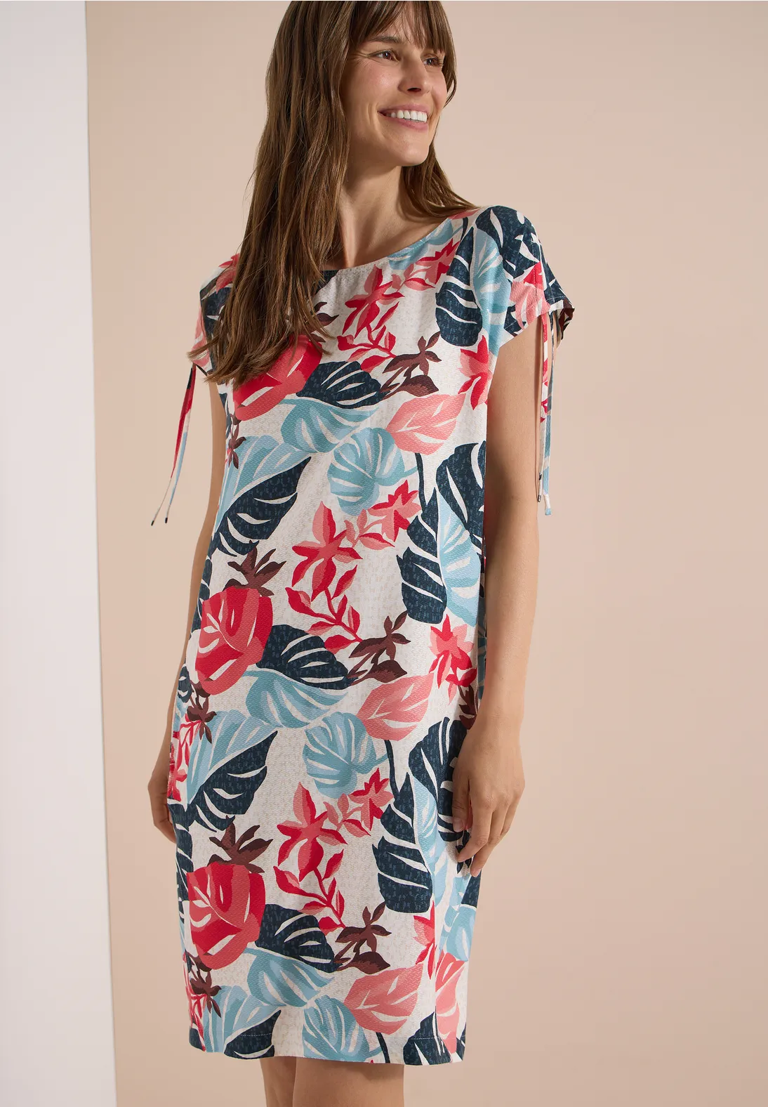 Cecil Print Dress - Light Alabaster White