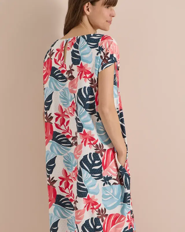 Cecil Print Dress - Light Alabaster White
